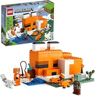 Minecraft The Fox Lodge House 21178 Animal Toys with Drowned Zombie Figure, Birthday Gift for Grandchildren, Kids, Boys and Girls Ages 8 and Up LEGO Set #21178 Discount Deal - Save 20.0% OFF