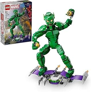 Marvel Green Goblin Construction Figure - Building Toy for Boys & Girls, Ages 8+ - Marvel Villain Action Figure W/Glider and Pumpkin Bombs - Gift for Fans - 76284 LEGO Set #76284 Discount Deal - Save 25.6% OFF
